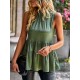 Casual Sleeveless Falbala Round-Neck Vest Top