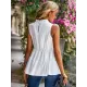 Casual Sleeveless Falbala Round-Neck Vest Top