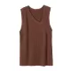 Asymmetric Solid Color Sleeveless V-Neck Vest Top