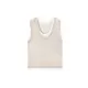 Contrast Color Split-Joint False Two Loose Round-neck Vest Top