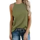 Solid Color Loose Halter-Neck Vest Top