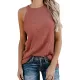 Solid Color Loose Halter-Neck Vest Top