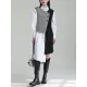 Asymmetric Buttoned Houndstooth Sleeveless Vest Outerwear