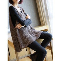 Casual V-Neck Knitting Vest