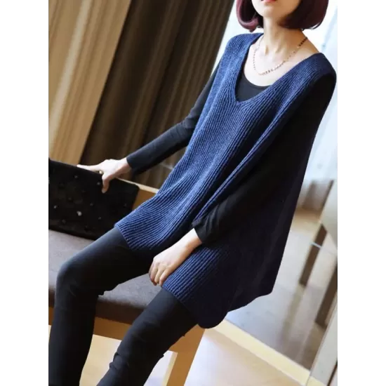 Casual V-Neck Knitting Vest