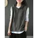 Artistic Retro Solid Hooded Vest