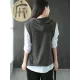 Artistic Retro Solid Hooded Vest