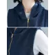 Casual Zipper Sleeveless Denim Vest Hooded Outerwear