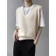 Simple 9 Colors V-Neck Loose Sleeveless Vest