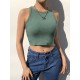 Solid Color Sleeveless Slim Sports Casual Tanks