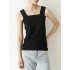 Casual Simple 6 Colors Square-Neck Sleeveless Vest