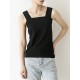 Casual Simple 6 Colors Square-Neck Sleeveless Vest