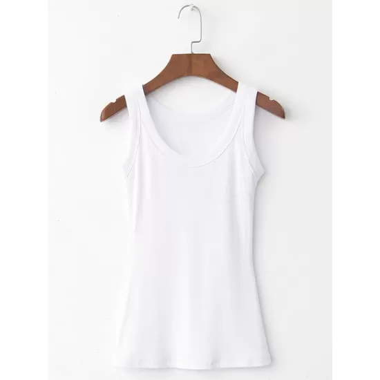 5 Colors Simple Solid Color Sleeveless Vest Top