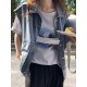 Simple Split-Joint Solid Color Denim Vest Outerwear