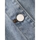 Simple Split-Joint Solid Color Denim Vest Outerwear