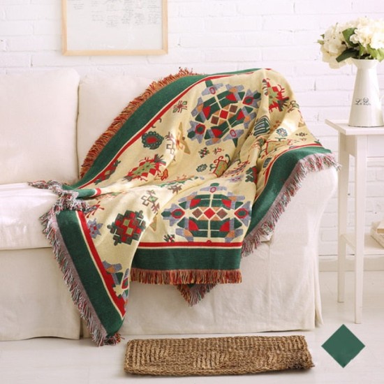 Europe Style Sofa Throw Blanket Cotton Thread Knitted Blanket