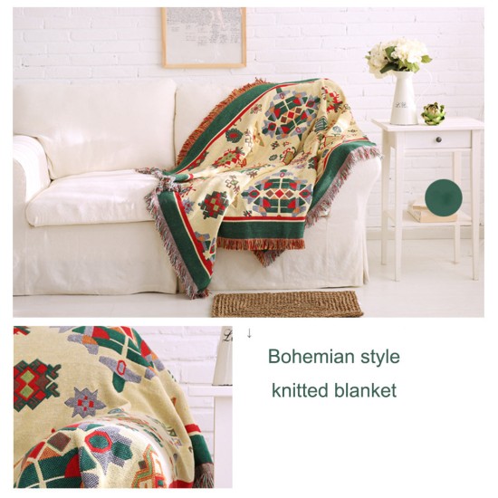 Europe Style Sofa Throw Blanket Cotton Thread Knitted Blanket