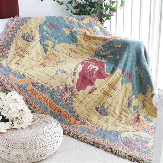 World Map Decorative Sofa/Beds Blanket