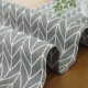 Geometric Printed Linen Cotton Thick fabric Grey Table Flag Table Runner Modern