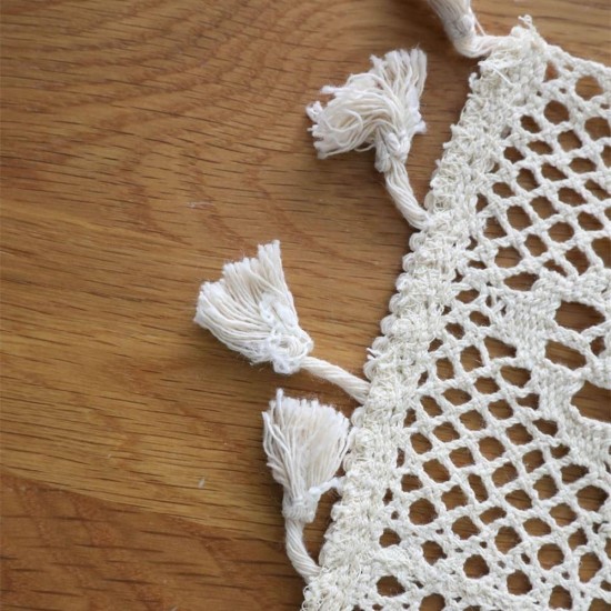 Cotton White Crochet Table Runner