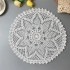 40CM Round Luxury Cotton Crochet Flowers Placemat