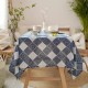 Table Runner Classical Navy Blue Burlap Linen Table Dining Room