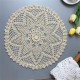 40CM Round Luxury Cotton Crochet Flowers Placemat