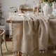 Linen blend Tablecloth Rectangle Tassel Table  Decoration