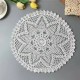 40CM Round Luxury Cotton Crochet Flowers Placemat