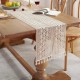 Crochet Tassel Table Runner Blende Fabric for Kitchen