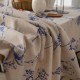 Cotton Linen Printed Pine Rectangular Fitted Tablecloth