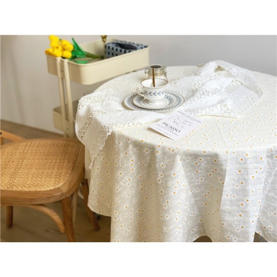 Table Cloth Kitchen Table Rectangular Tablecloth White Pattern