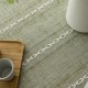 Tableware hollow solid color long stripe jacquard Nordic tablecloth