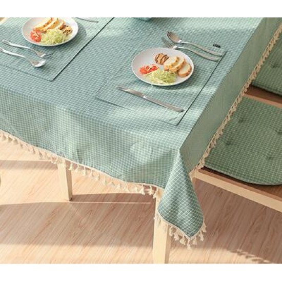 Japan Style Linen Cotton Tassel Table Cloth