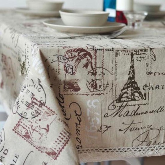 Stamp print Dining Table Cover Table Cloth