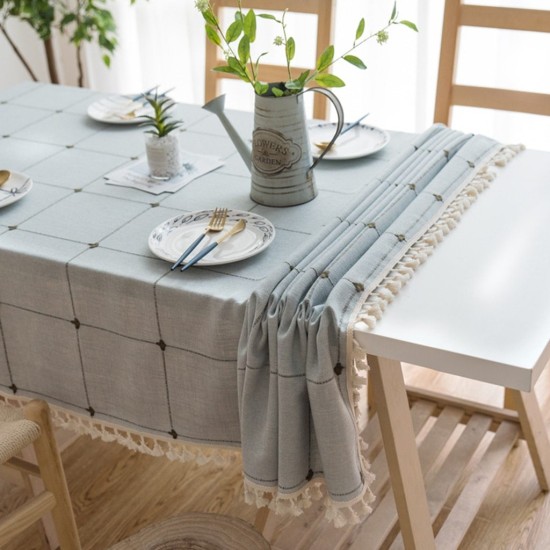 Dot Plaid Decorative TableCloth