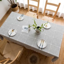 Dot Plaid Decorative TableCloth