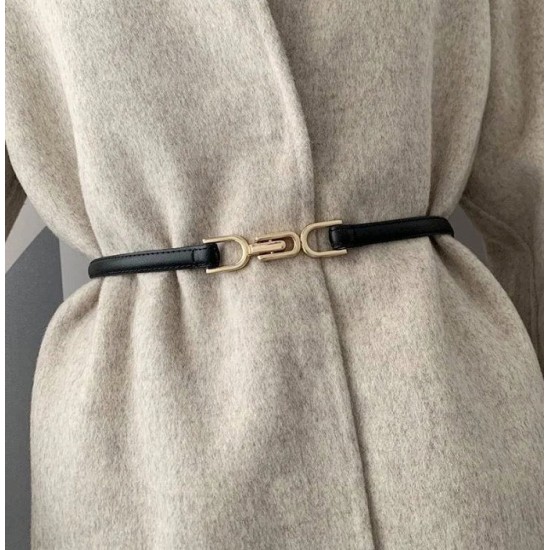 Buckle Stretch Fashion Thin Metal Buckle Retro Belts