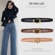 Designer Belt Genuine Leather Fashion Metal Belt Buckle Waistband