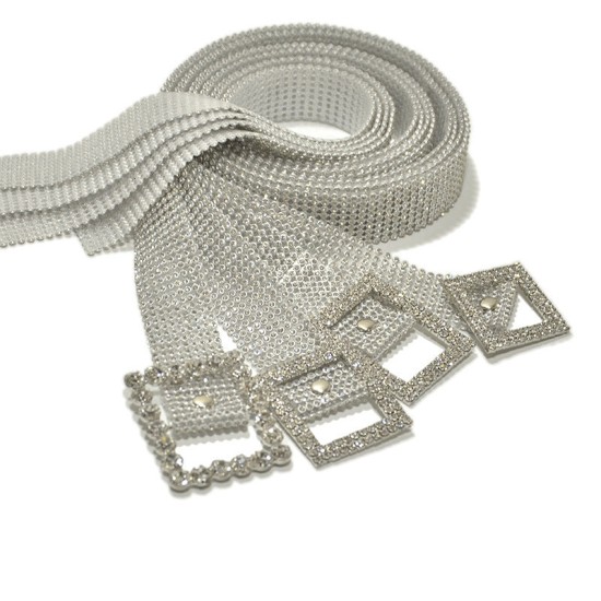 115CM Brilliant Belt Waist Chain 10 Rows Full Diamond Rhinestone Crystal Belt