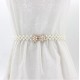 Pearl Belt Waist Belt Elastic Buckle Pearl Chain Belt