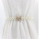 Pearl Belt Waist Belt Elastic Buckle Pearl Chain Belt