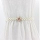 Pearl Belt Waist Belt Elastic Buckle Pearl Chain Belt