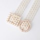 Belts  Pearl Waist Chain Water Drill Inlaid with Pearl Fashion Dress Accessories