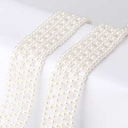 Belts  Pearl Waist Chain Water Drill Inlaid with Pearl Fashion Dress Accessories