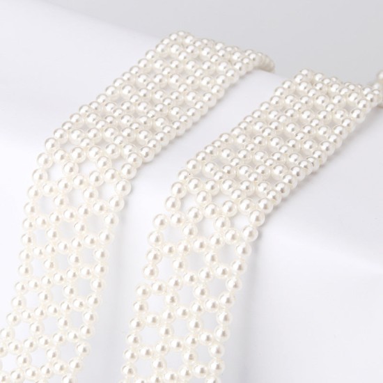 Belts  Pearl Waist Chain Water Drill Inlaid with Pearl Fashion Dress Accessories